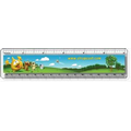 .020 Clear Plastic Rulers (1.5"x6.25") Rectangle / Round Corner, Full Color
